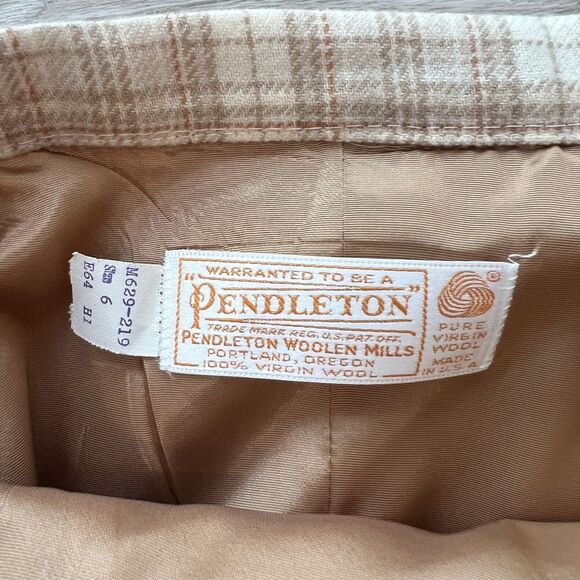 Vtg Pendleton 100% Wool Plaid Blazer & Skirt Set Women's-Size 6 - Picture 14 of 15
